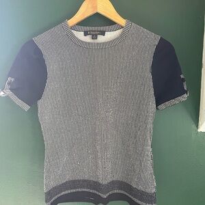 Brooks Brothers Navy and White Crewneck shirt